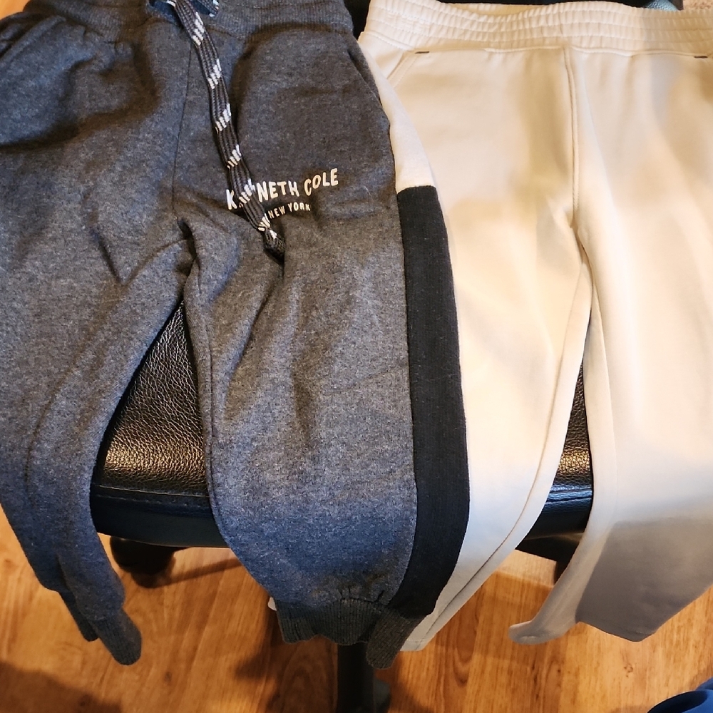 Kenneth Cole Gray and White Joggers for Effortless Style